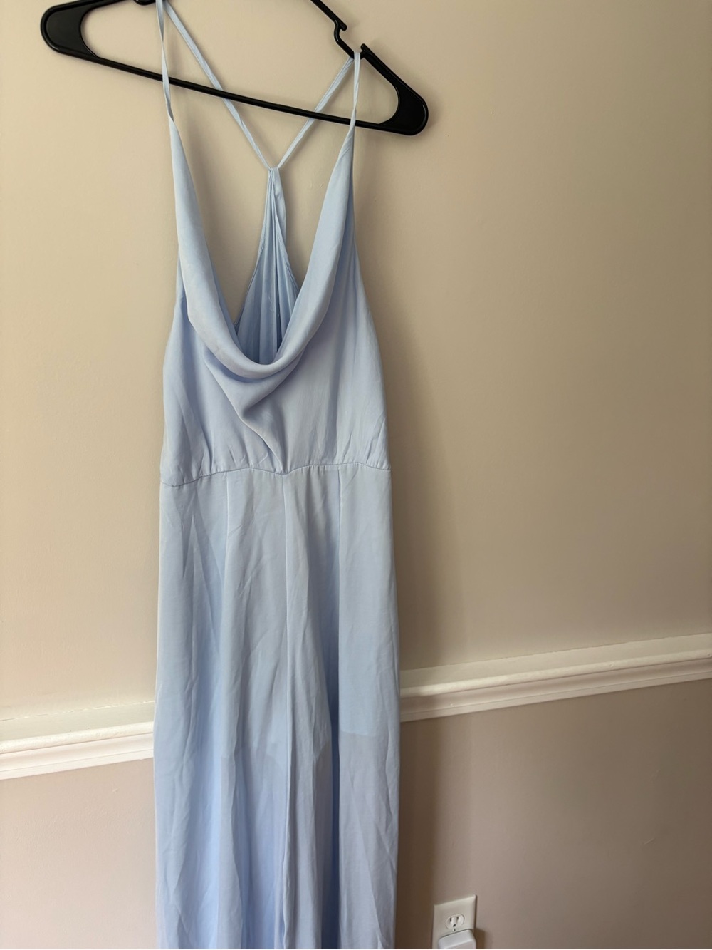 Light Blue Cowl Neck romper Women
